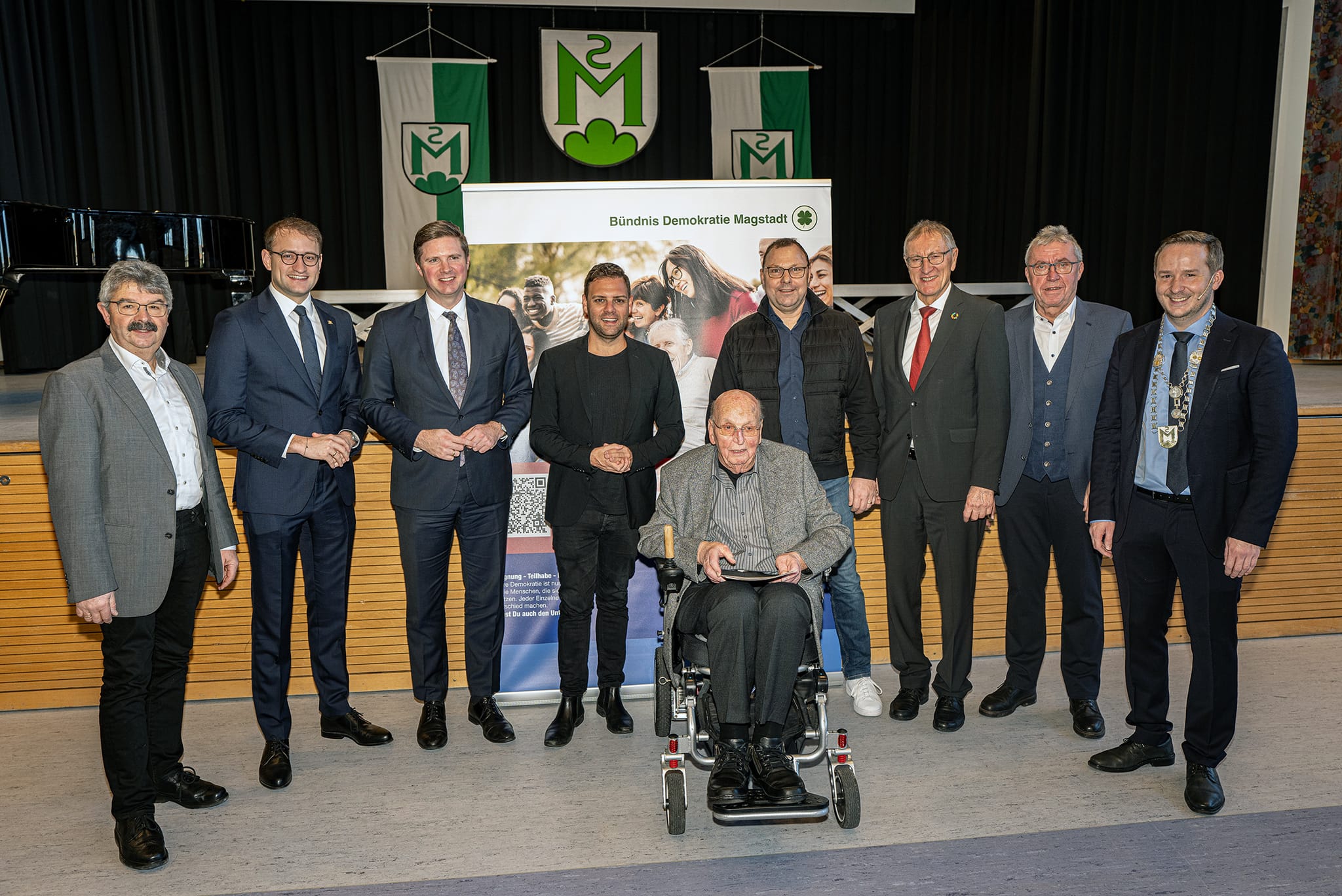 Das Bündnis Demokratie Magstadt beim Neujahrsempfang.