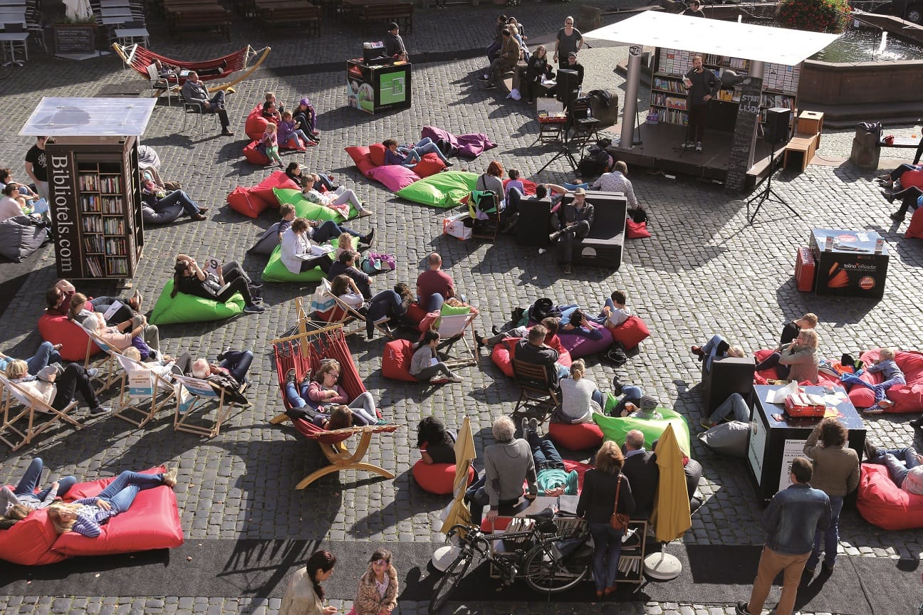 Von Donnerstag bis Sonntag ist am Böblinger Elbenplatz wieder „Stadt-Lesen“ angesagt.