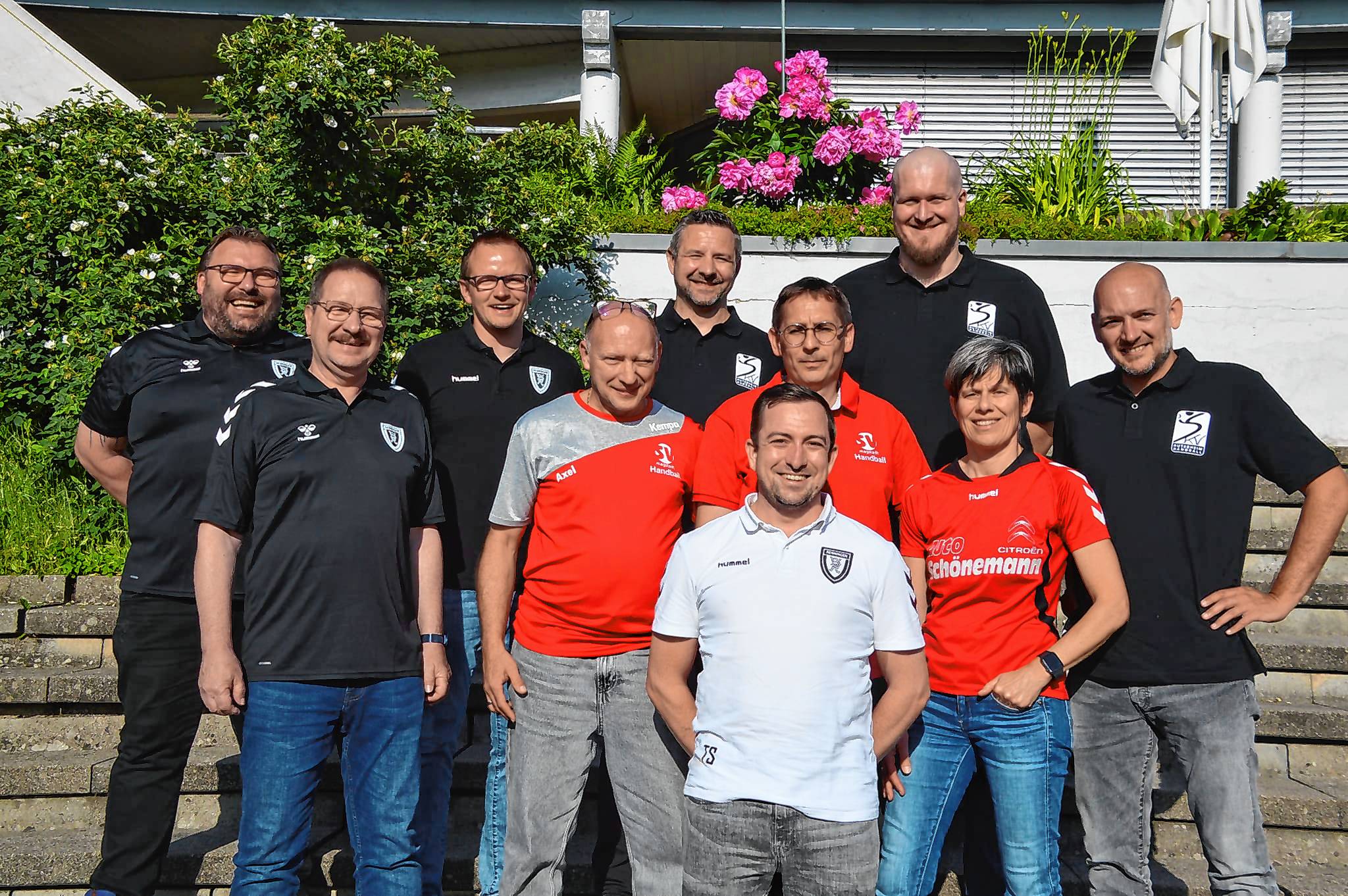 Die Macher der neuen HT Heckengäu (von links): Oliver Haug, Jürgen Widmann, Yannick Grözinger (alle Spvgg Renningen), Axel Mannhorst (SV Magstadt), Markus Polster (SKV Rutesheim), Tobias Schauerhammer (weißes Poloshirt, Spvgg Renningen), Matthias Kauffmann (SV Magstadt), Fabian Kersten (SKV Rutesheim), Elke Wolf (SV Magstadt) und Stefan Kugel (SKV Rutesheim). Auf dem Bild fehlen Isabell Pansa (Spvgg Renningen) und Daniel Wielsch (SKV Rutesheim).