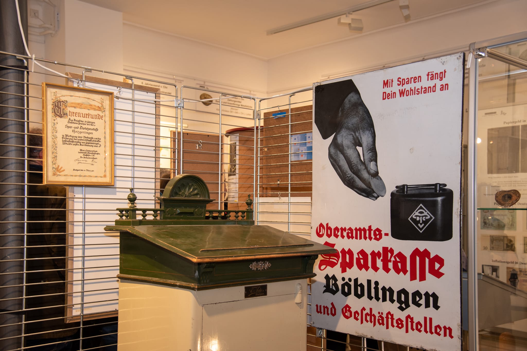 Die aktuelle Ausstellung zeigt die Entwicklung des Geldes.