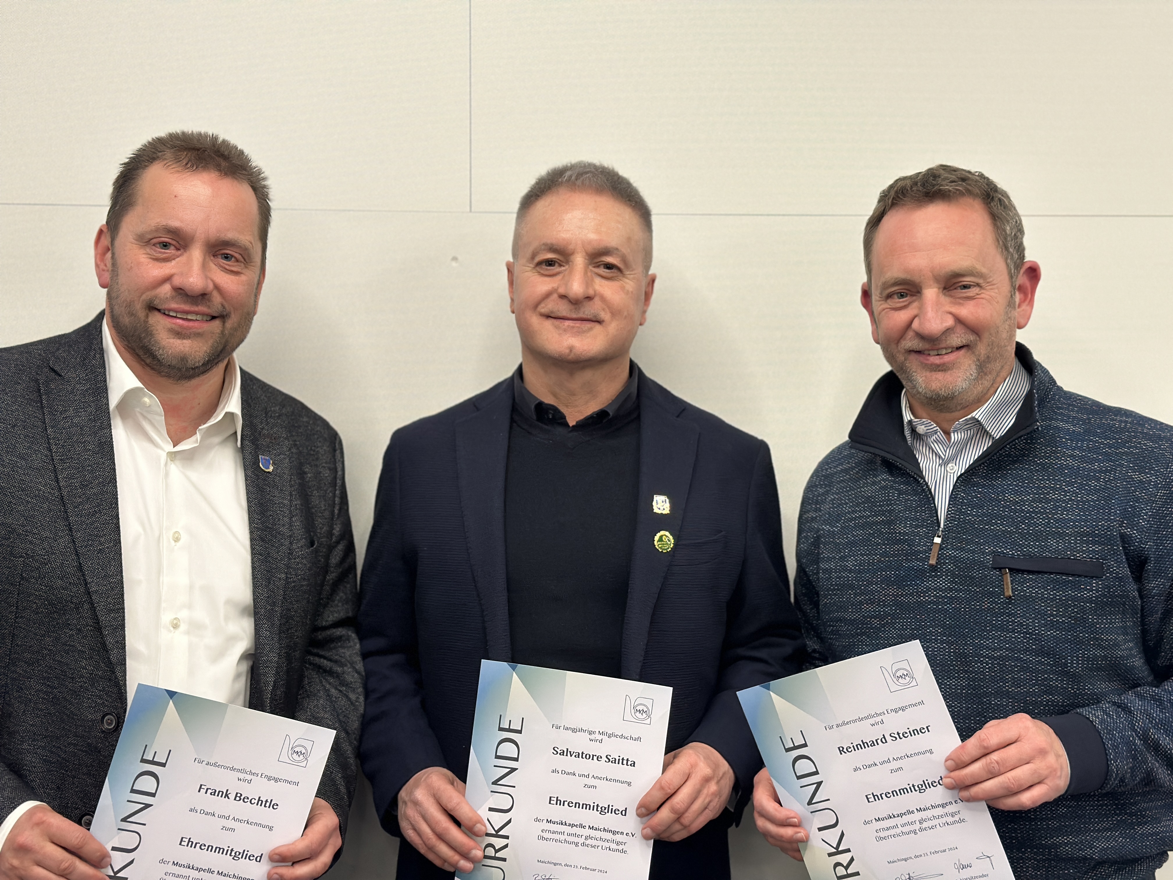 Frank Bechtle, Salvatore Saitta und Reinhard Steiner (von links).