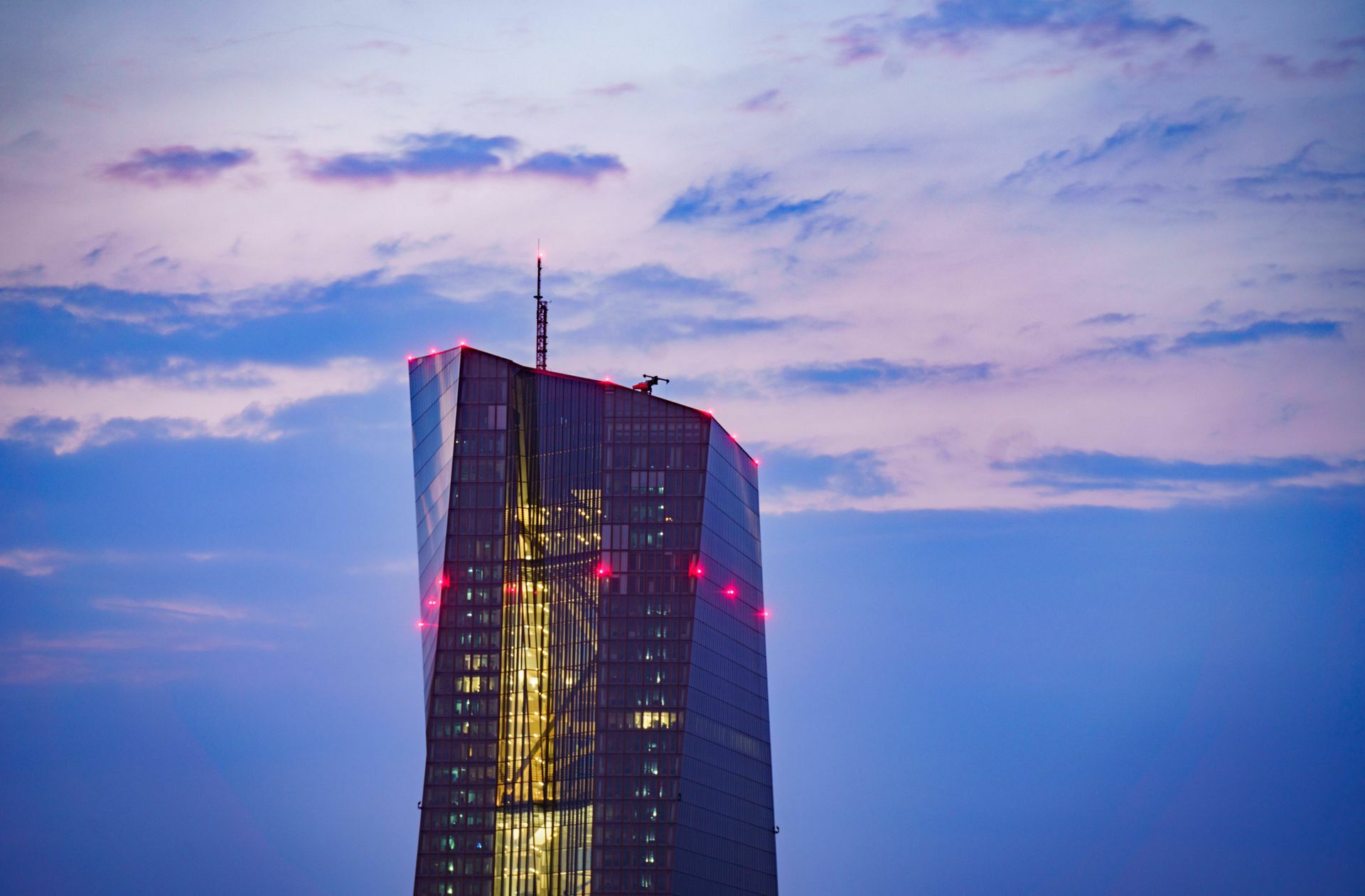 Der Sitz der  Europäischen Zentralbank in Frankfurt
