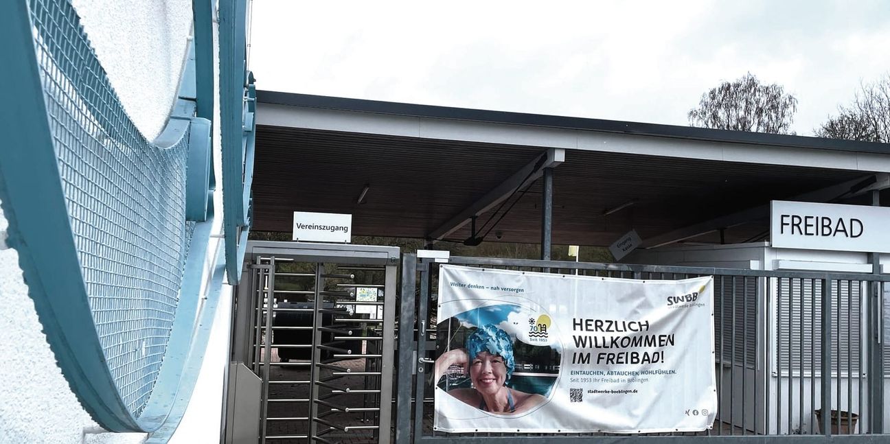 Der Eingang zum Böblinger Freibad.
