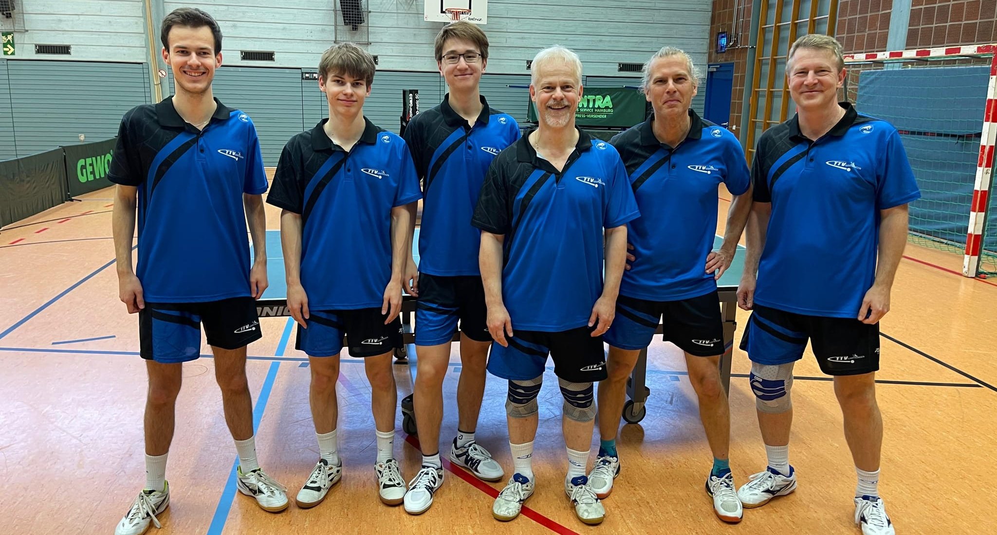 Tobias Gotsch, Simon Gotsch, Timo Gotsch, Ullrich Gotsch, Patrick Gotsch und Ingo Gotsch (von links).