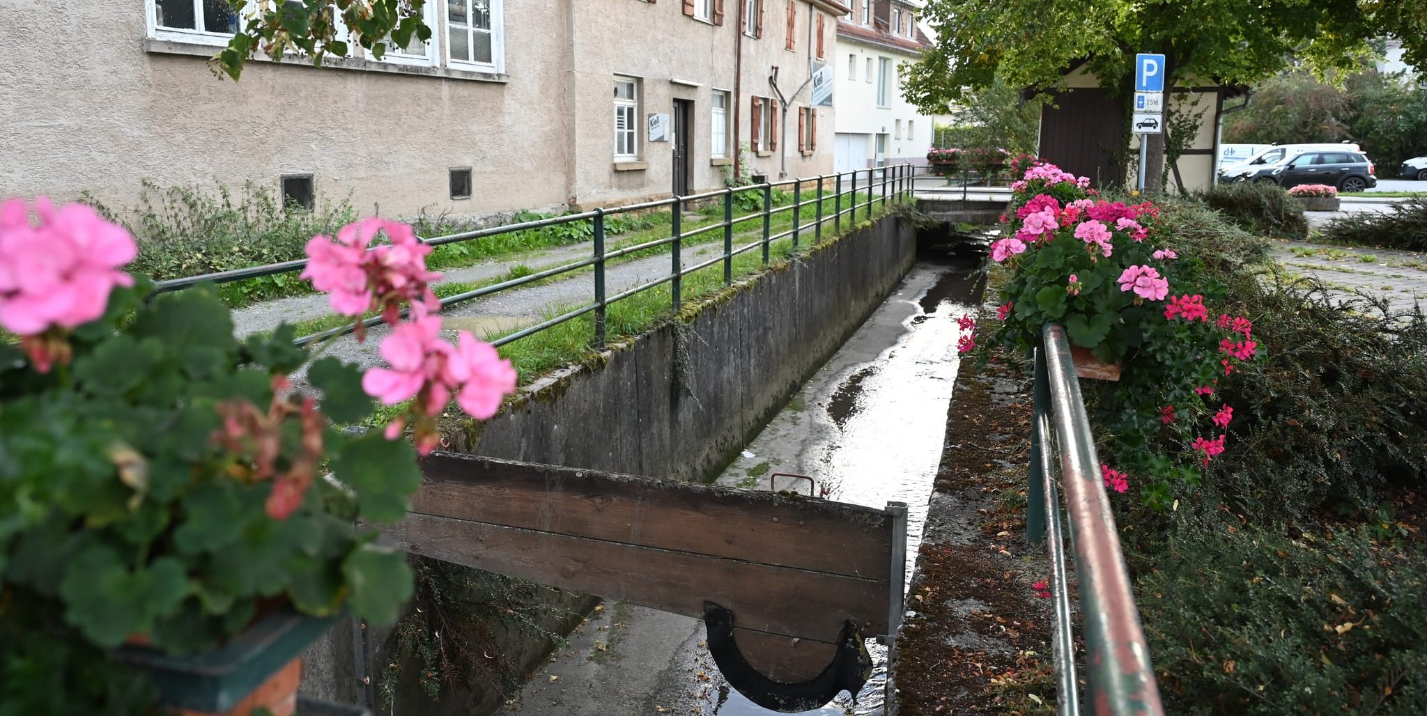 Der Planbach zwischen der Planstraße und der Neuen Stuttgarter Straße soll aus dem Kanal heraus in ein natürlich gestaltetes Bachbett verlegt werden. Zugleich soll die Planstraße eine neue Trasse erhalten, damit sie nicht mehr über den Bach geführt werden muss und eine der beiden bisherigen Brücken in der Ortsmitte eingespart werden kann.