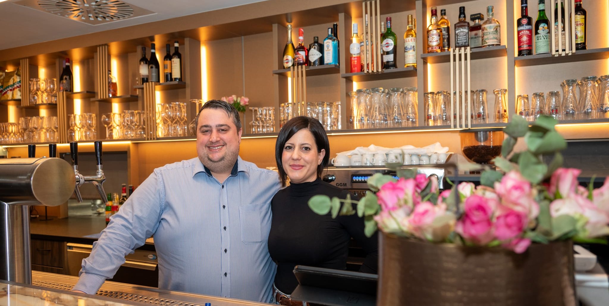 Alessandro und Christina Fiscella betreiben das Ristorante „Lorenzo Fiscella“. Bild: Nüßle
