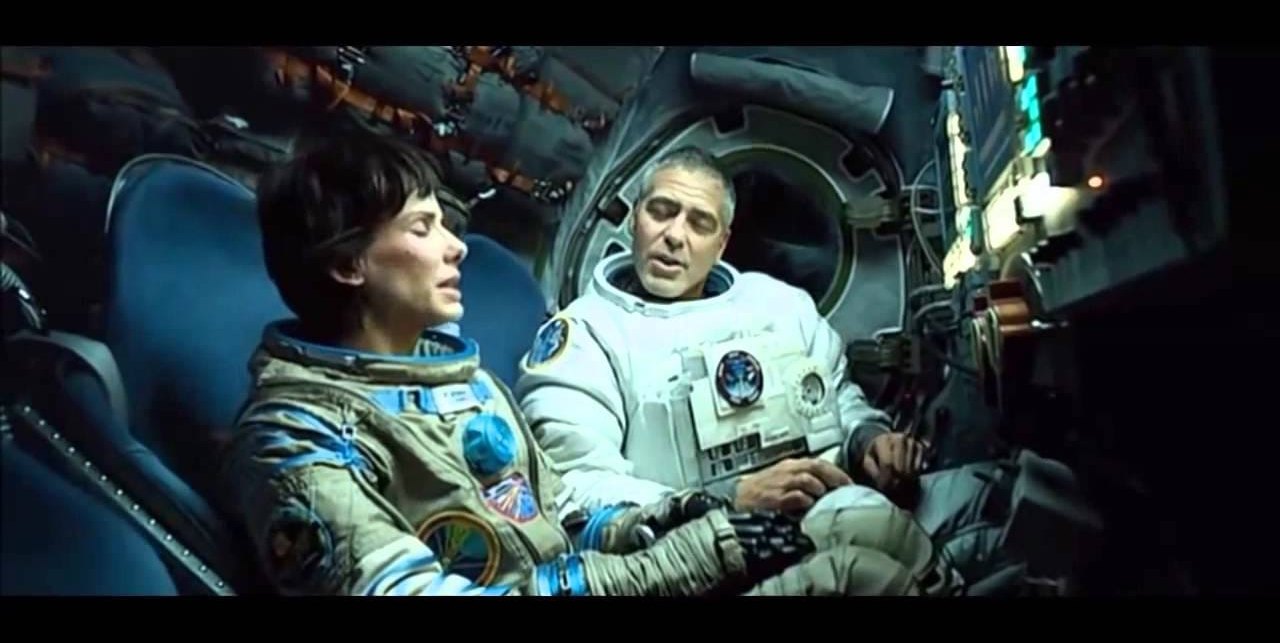 Sandra Bullock und George Cooley in „Gravity“.