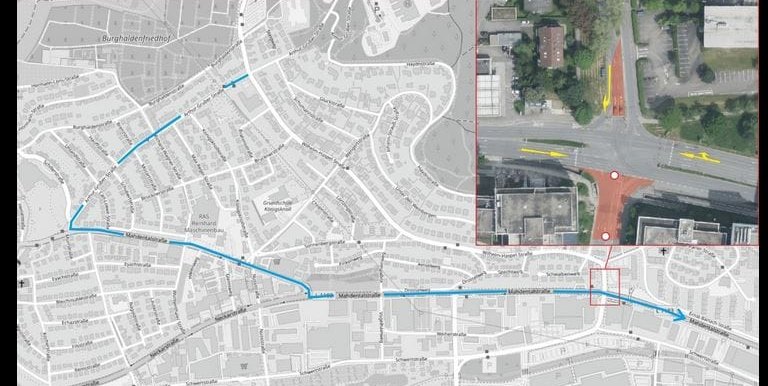 So sieht die Umleitungsstrecke aus, die die Sindelfinger Stadtverwaltung empfiehlt.