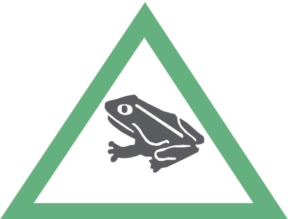 Mit diesem Schild wird vor die Krötenwanderung gewarnt.