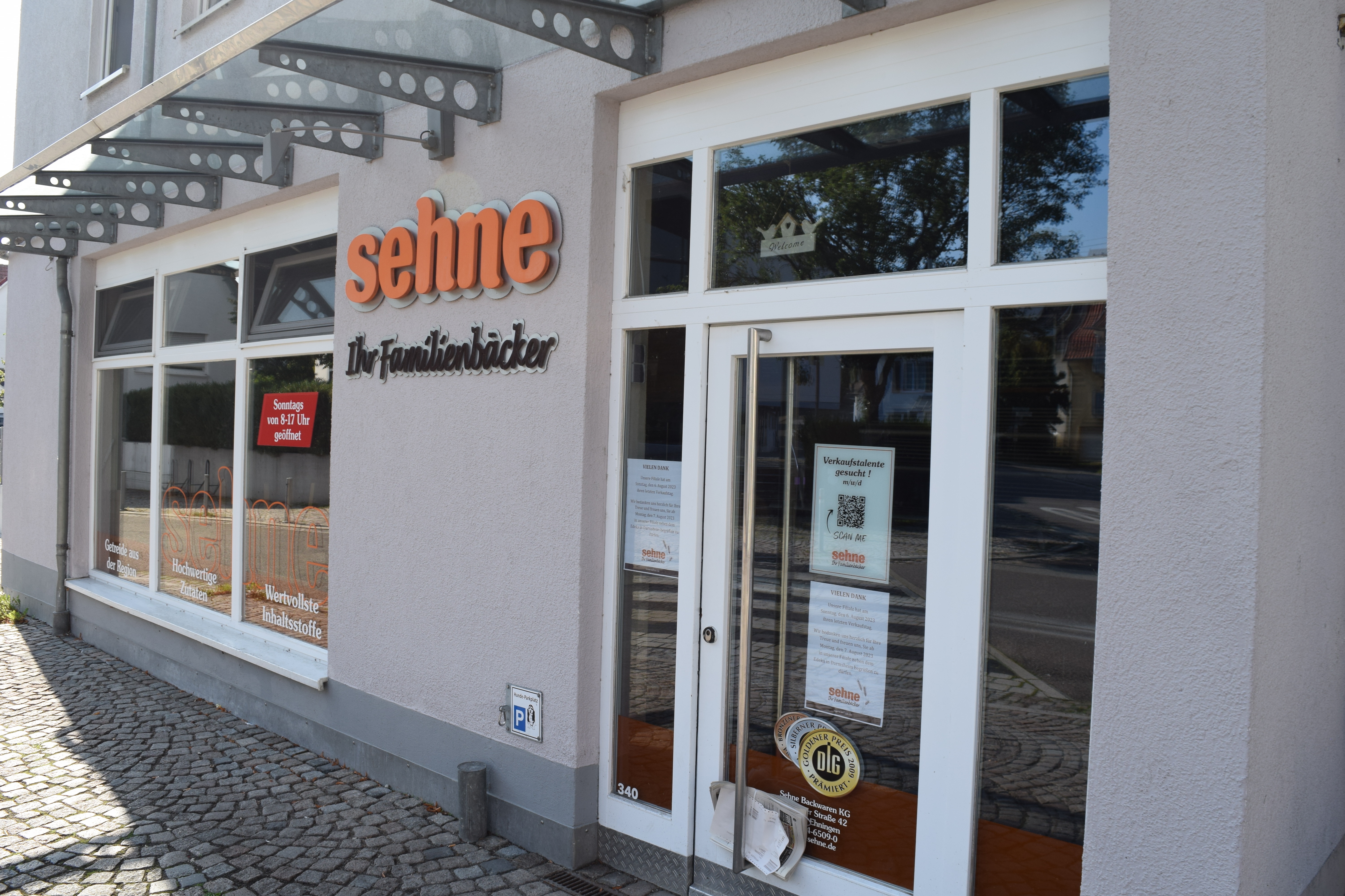 Die Sehne-Filiale in Dagersheim ist dauerhaft geschlossen.