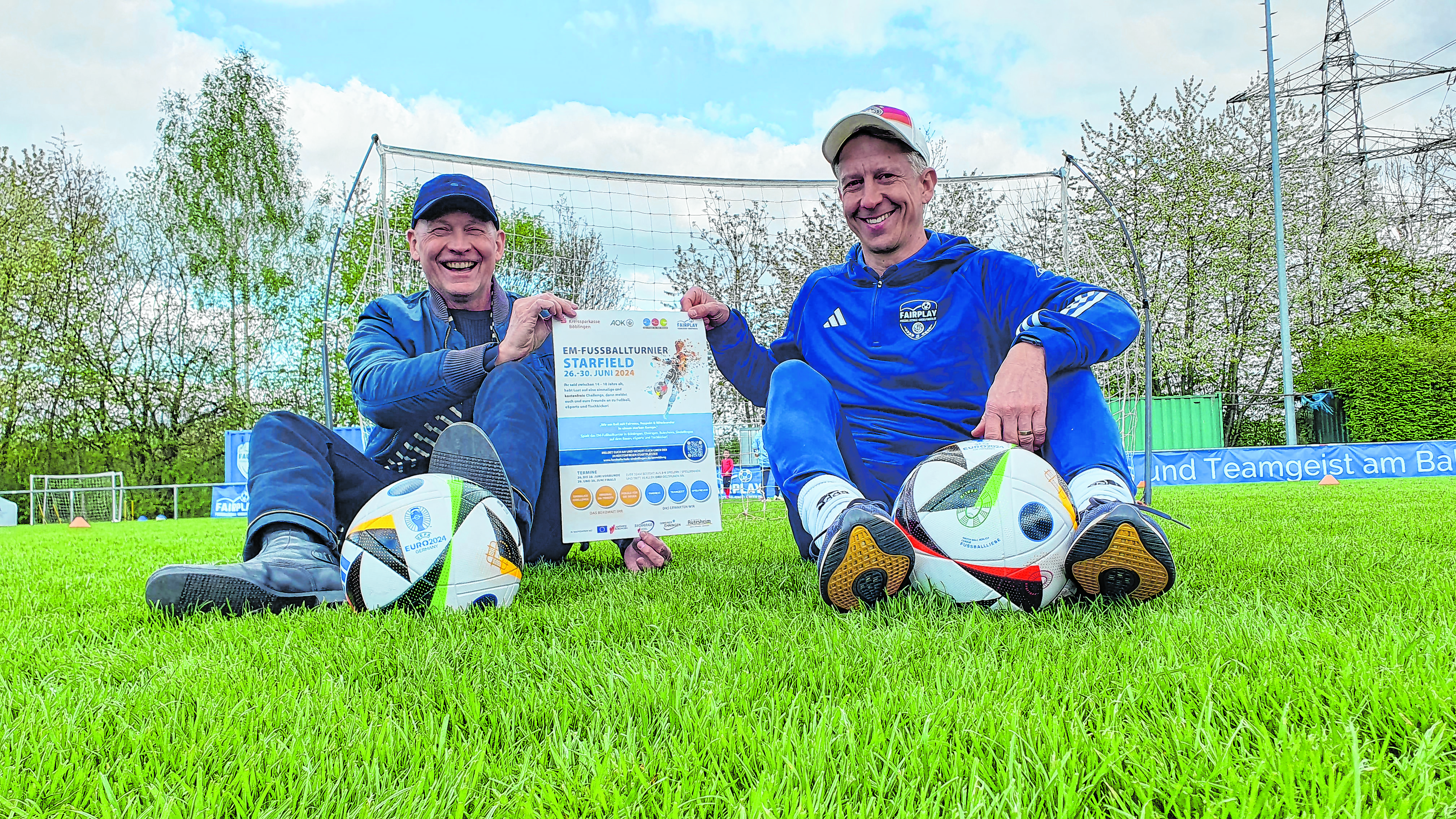So ein Turnier hat es noch nie gegeben. Jörg Litzenburger, Präventionsbeauftragter des Landkreises Böblingen, und Andreas Russky, Leiter der VfL-Fußballschule Fairplay, suchen den Starfield-24-Europameister