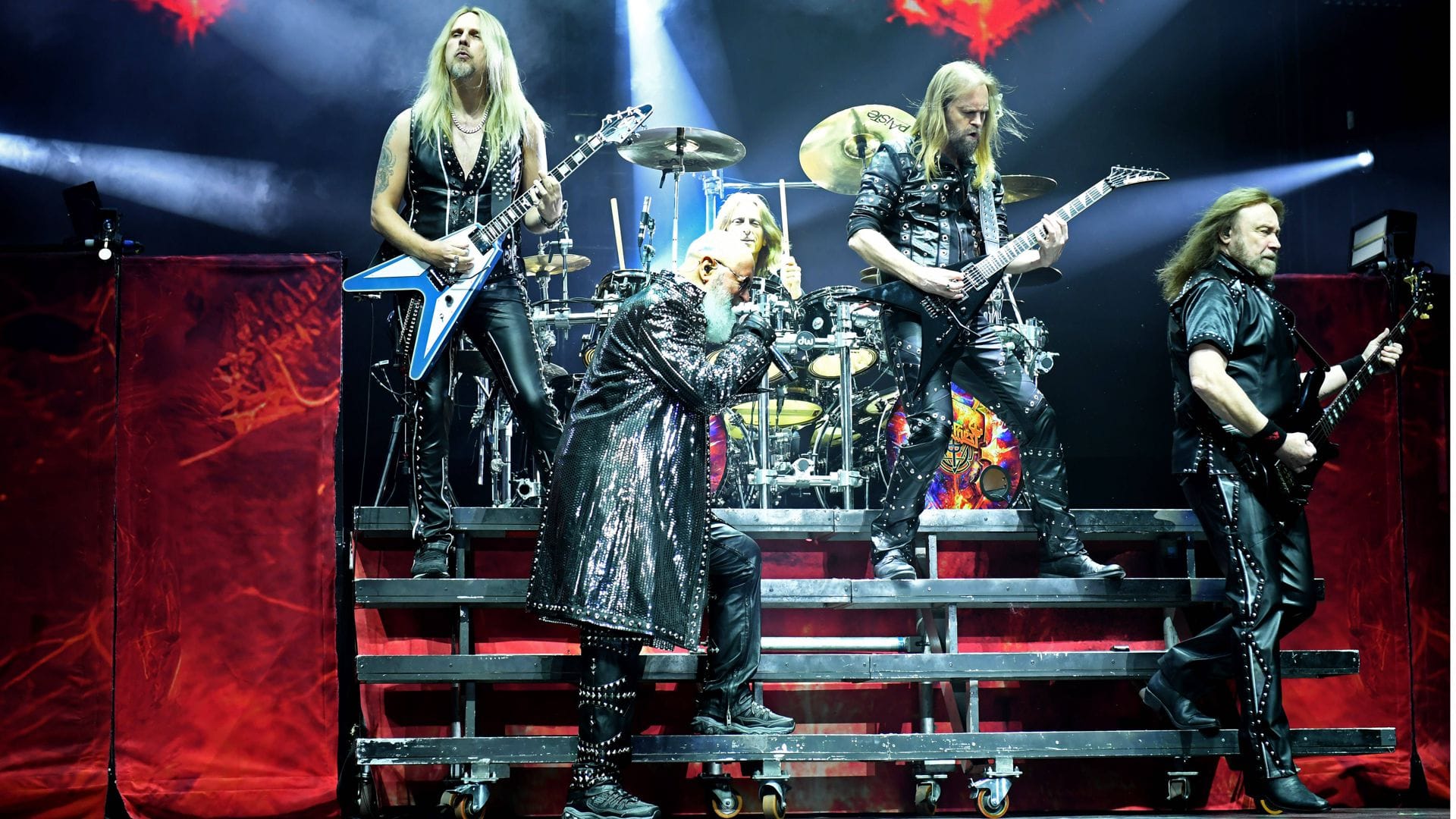 Judas Priest  in  London im vergangenen März:   Richie Faulkner, Rob Halford, Scott Travis, Andy Sneap and Ian Hill (v.l.).