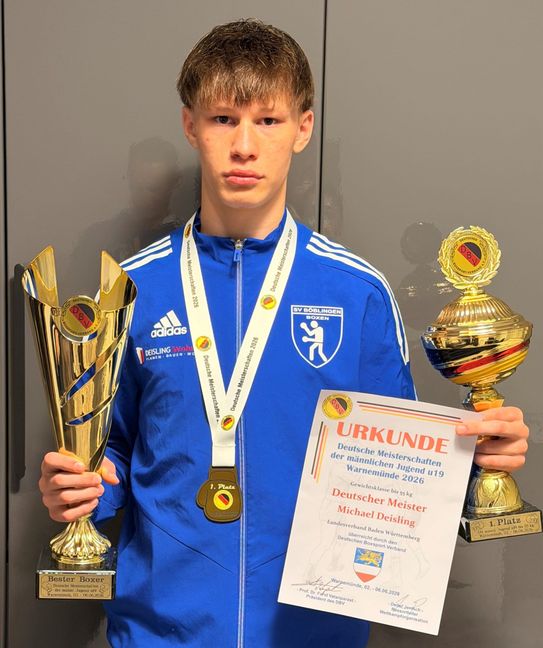 Michael Deisling wurde nicht nur Deutscher Meister, sondern auch als bester Boxer des Turniers ausgezeichnet.