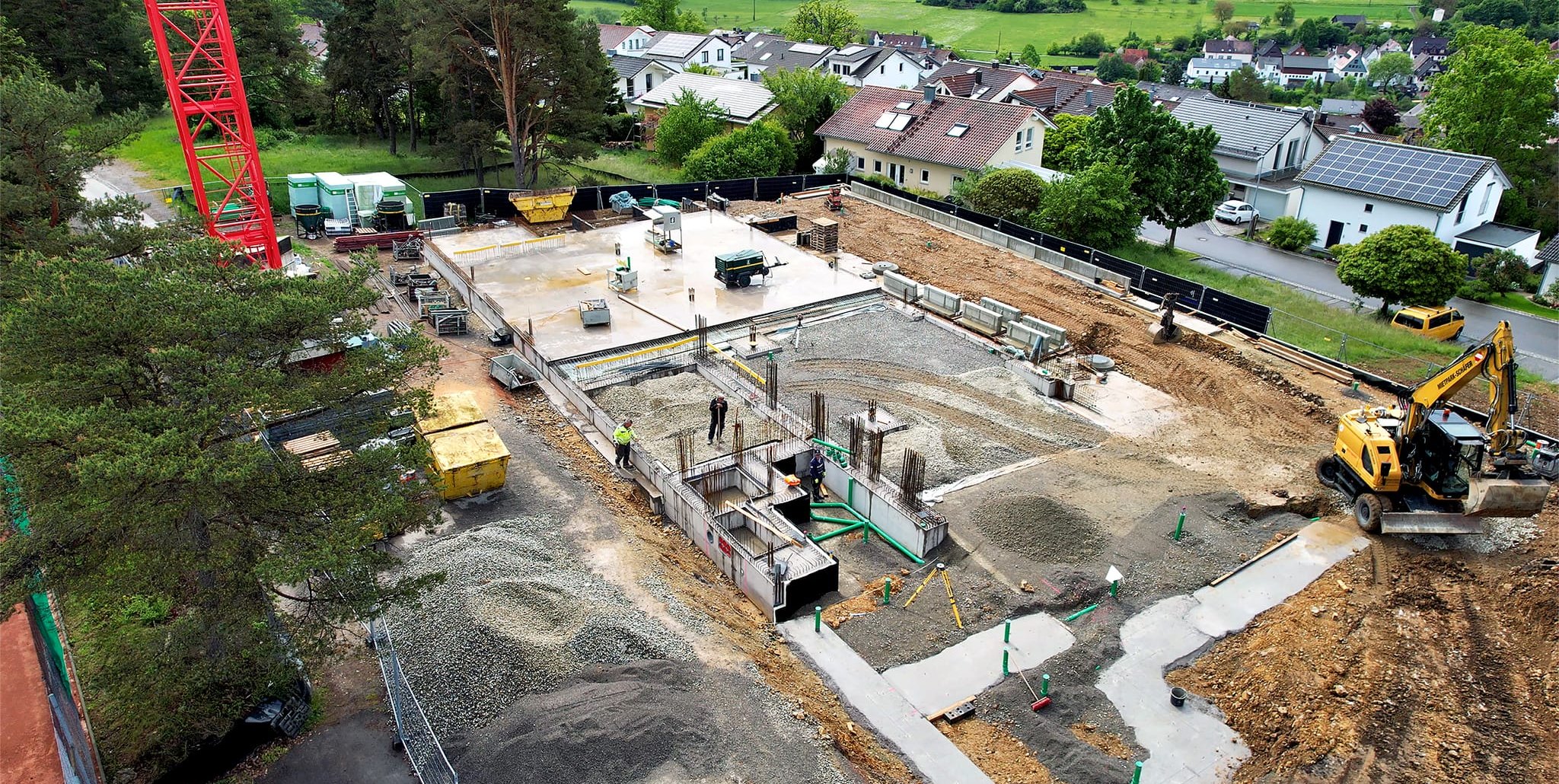 Viel ist auf der Baustelle vom Kindergartenneubau in Dachtel noch nicht zu sehen. Der Hochbau muss erst noch begonnen werden.