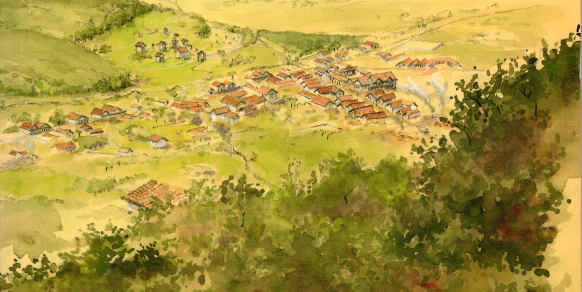 So könnte das römische Sindelfingen vor rund 1800 Jahren ausgesehen haben. (mit freundlicher Genehmigung des Zeichners).