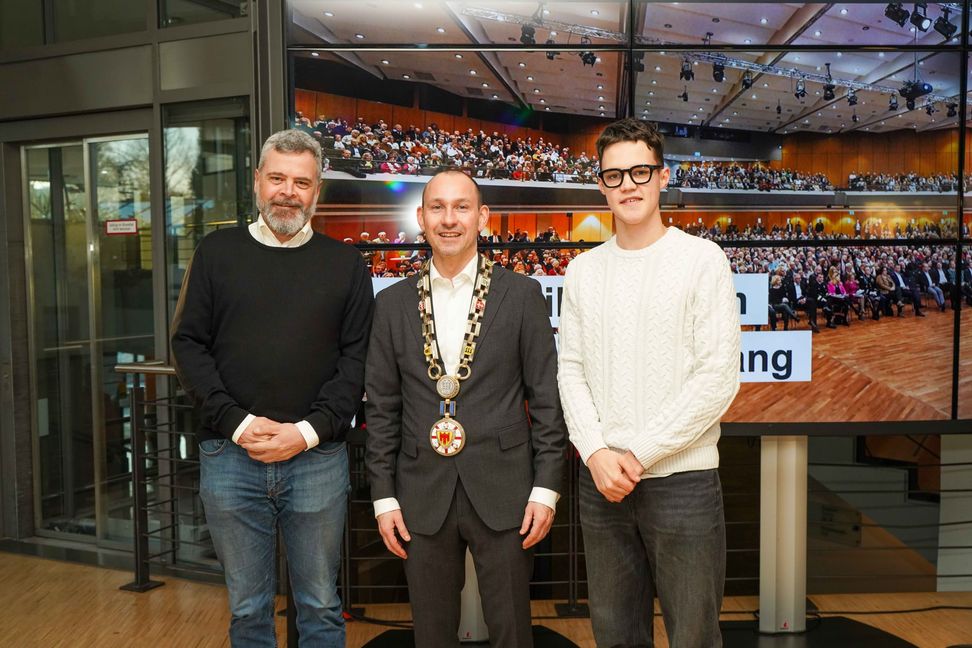 Böblingens Oberbürgermeister Dr. Stefan Belz beim Neujahrsempfang.