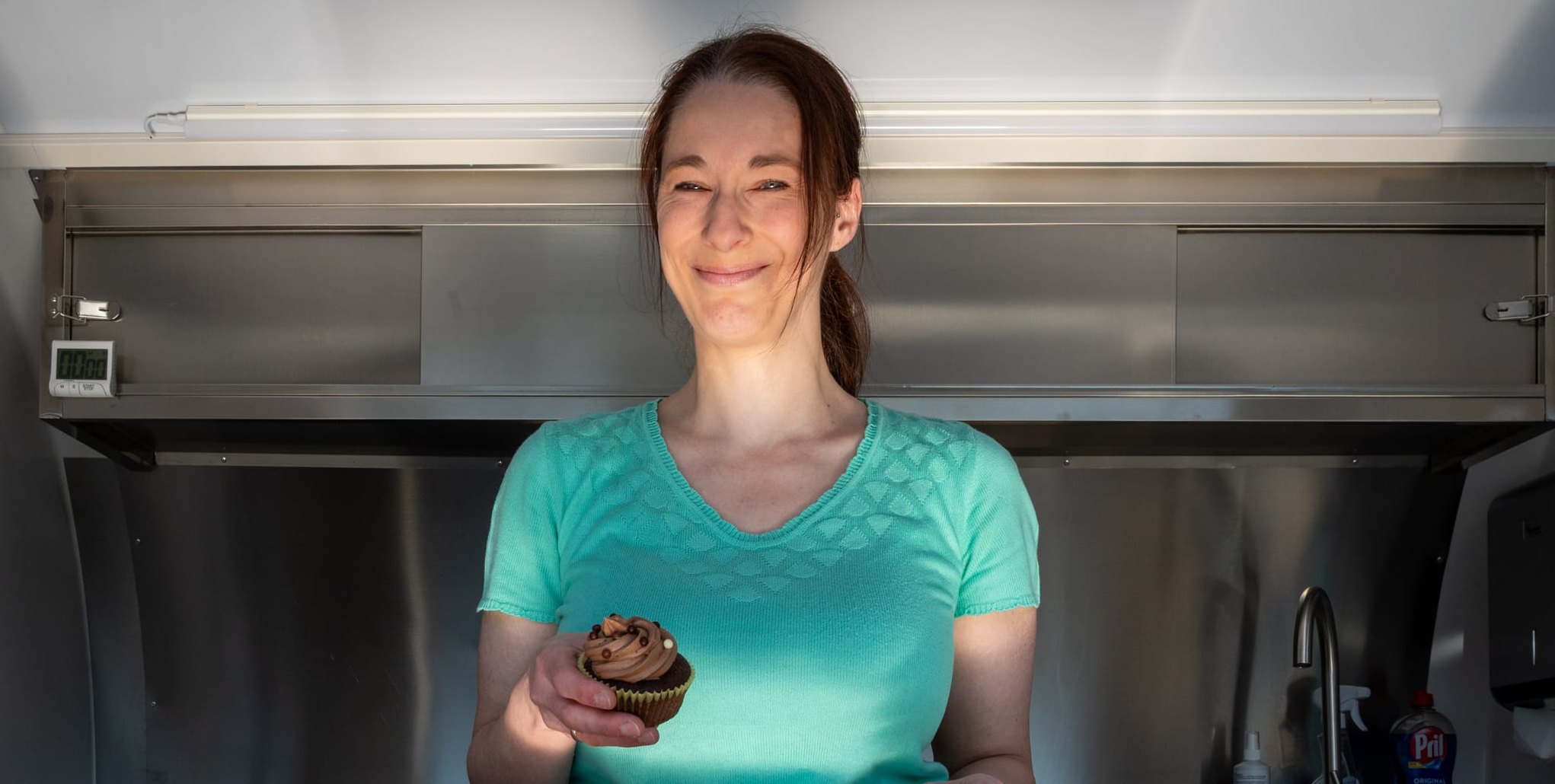 Schokocupcakes mit Füllung gehören mit zu den Spezialitäten von Julia Neumann.Bild: Nüßle