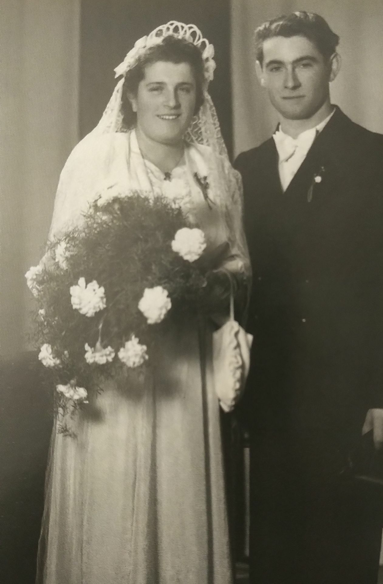 Die Eltern Anna und Norbert am Hochzeitstag 1953