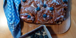 Blaubeerkuchen mit Zitrone..