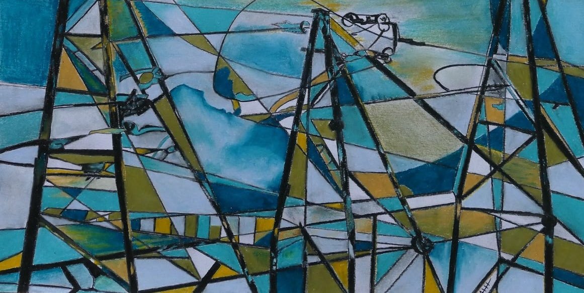 Art-Kontraste: Unter diesem Titel stellen zehn Künstlerinnen aus der Region (Angelika Kern-Horneff, Magdalena Schmitz, Sigrid Mild-Farley, Monica Haas-Gomera, Ingrid Lepsch, Barbara Gille, Silvia Tanczos-Lückge, Anna Gruber-Schmälzle, Birgit Muschko, Astrid Kiefer) ihre Malerei auf Seide, Papier, Leinwand und Holz, aber auch Schuck. Zu sehen ist die Schau auf Burg Kalteneck in Holzgerlingen am Samstag, 26. und Sonntag, 27. Oktober, jeweils von 10 bis 18 Uhr. (Unser Bild zeigt „Hochspannende Vernetzung“ von Angelika Kern-Horneff.)