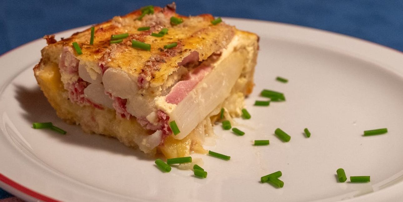 Quiche mit Spargel und Kartoffel. Bild: Nüßle