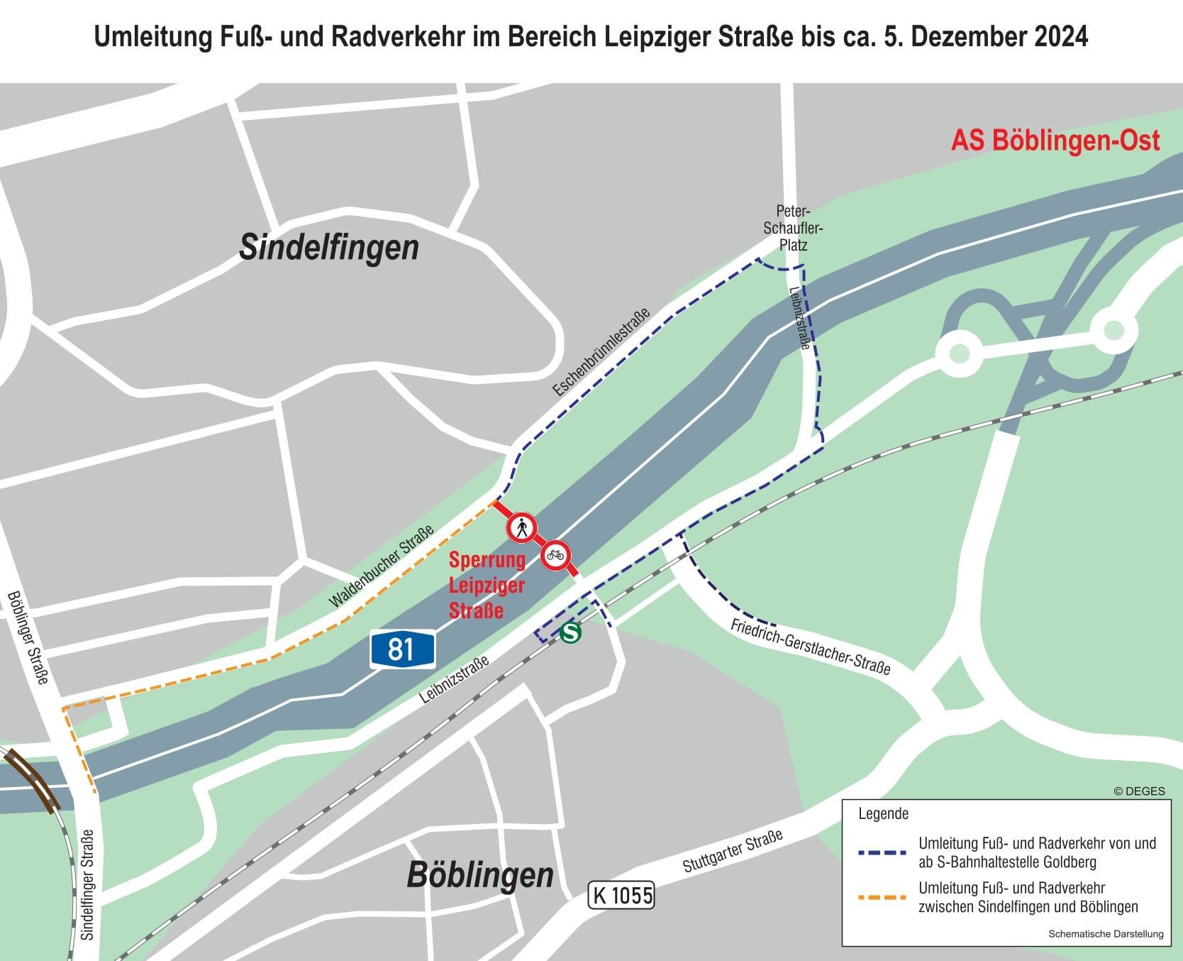 Umleitung Fußgänger