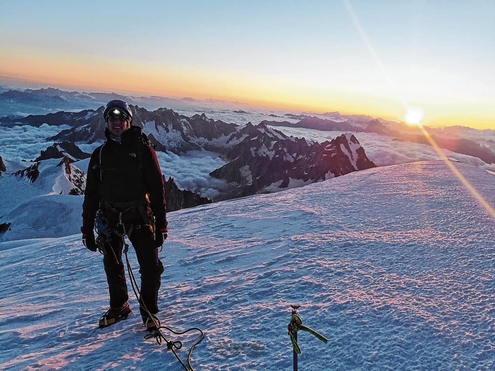 John Müller auf dem Gipfel des Mont Blanc.