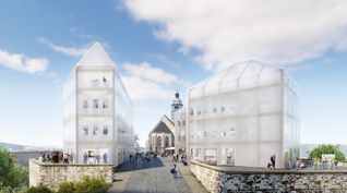 So stellt sich das Architekturbüro Barkow-Leibinger die zukünftige Gestaltung des Schlossbergs vor. Bild: Barkow-Leibinger