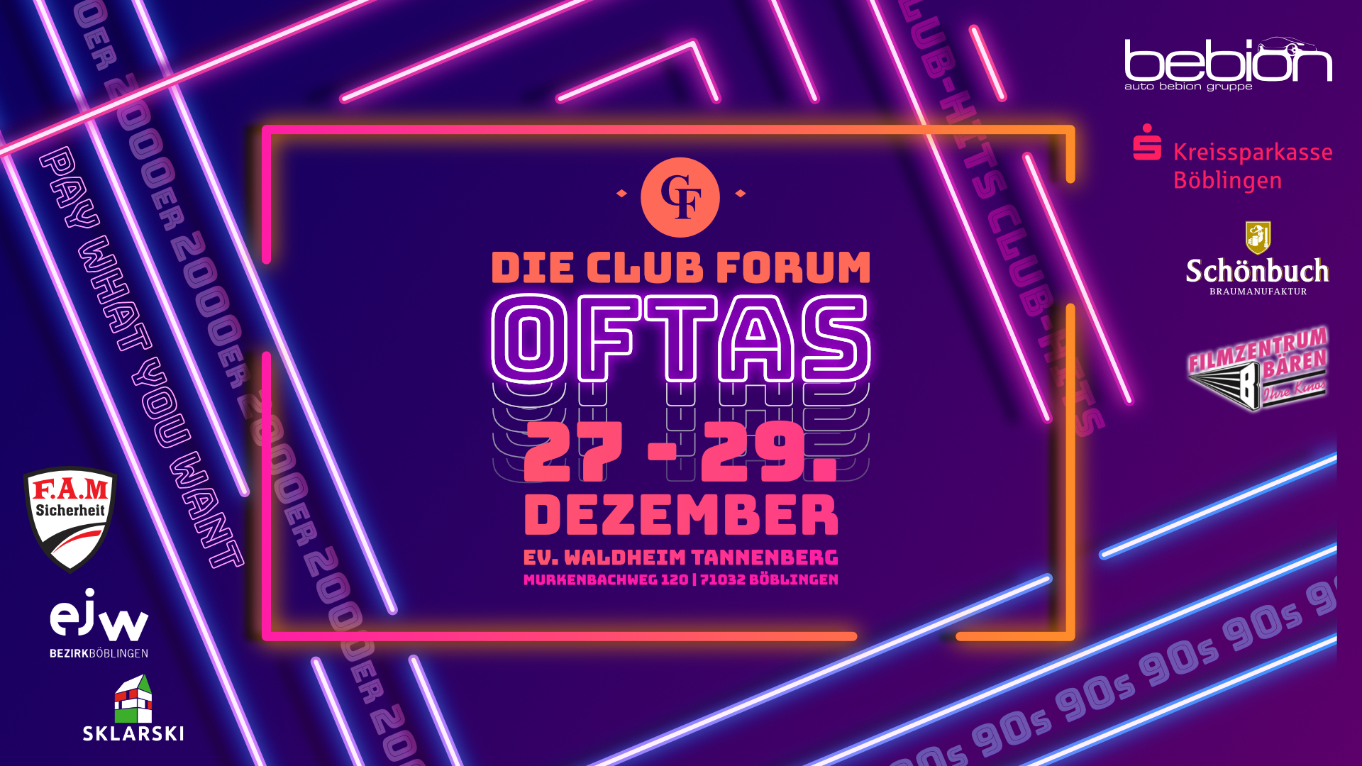 So sieht die Werbun im Netz aus für die Offenen Tage des Böblinger Club Forum.   Bild: z