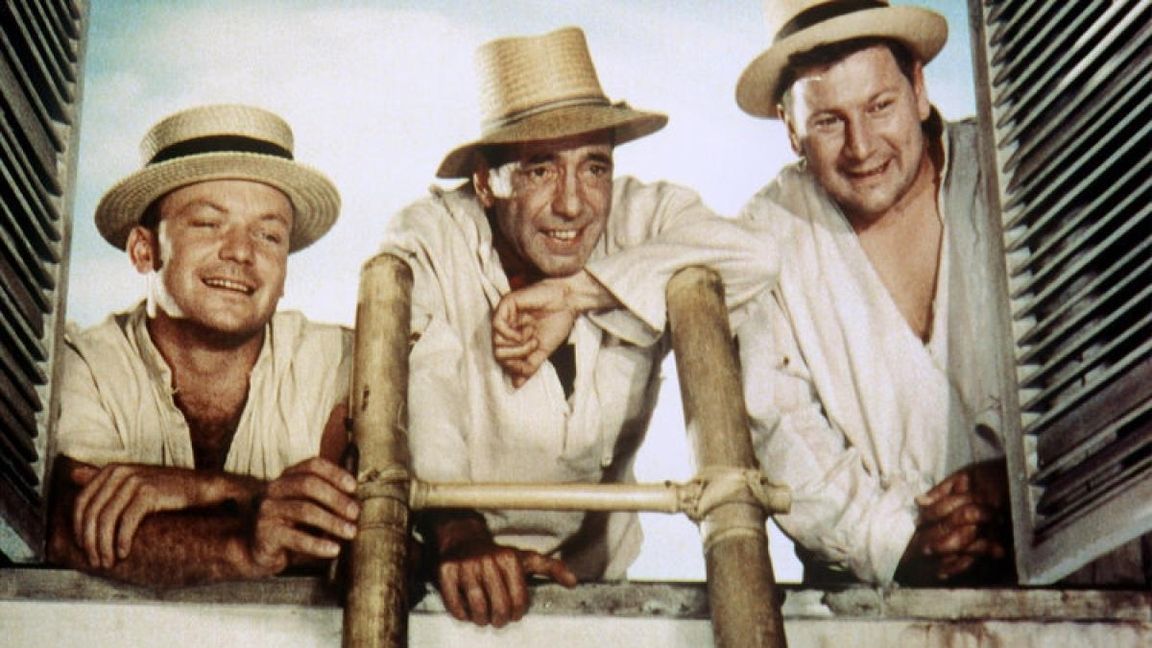 Können diese Herren jemandem etwas Böses tun? Aldo Ray, Humphrey Bogart und Peter Ustinov in „Wir sind keine Engel“. Bild: z