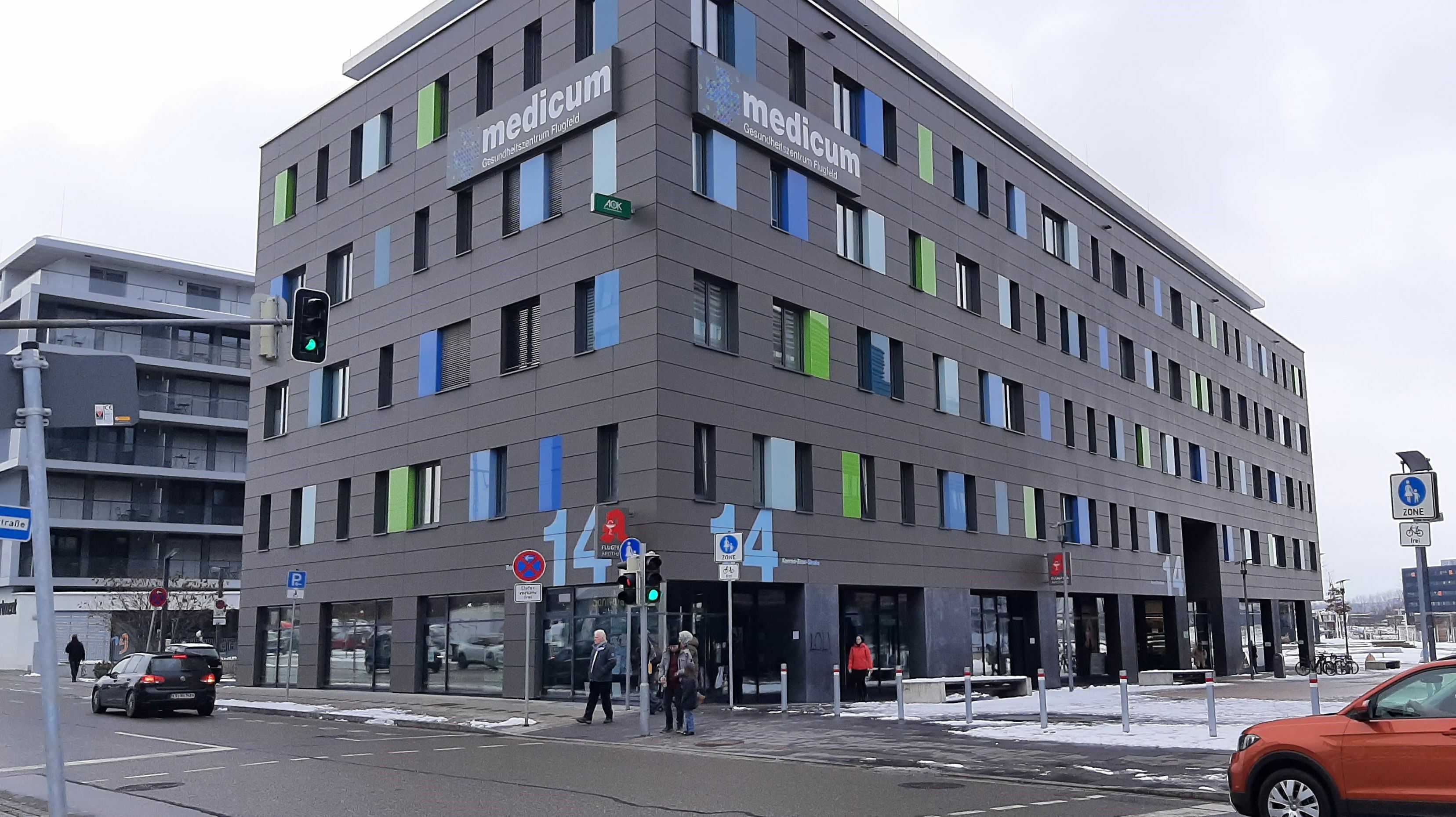 Im Medicum auf dem Flugfeld in Böblingen sind seit zehn Jahren verschiedene Arztpraxen untergebracht. Bild: Elbers