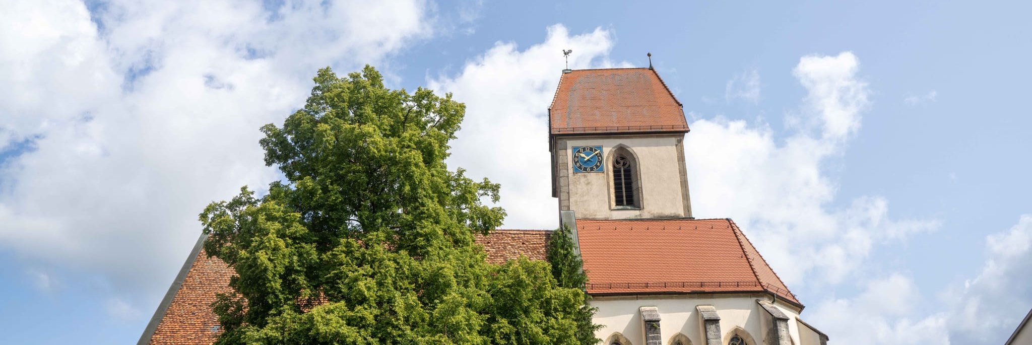 Die Marienkirche, deren Flügelaltar heute in der Staatsgalerie Stuttgart zu sehen ist.