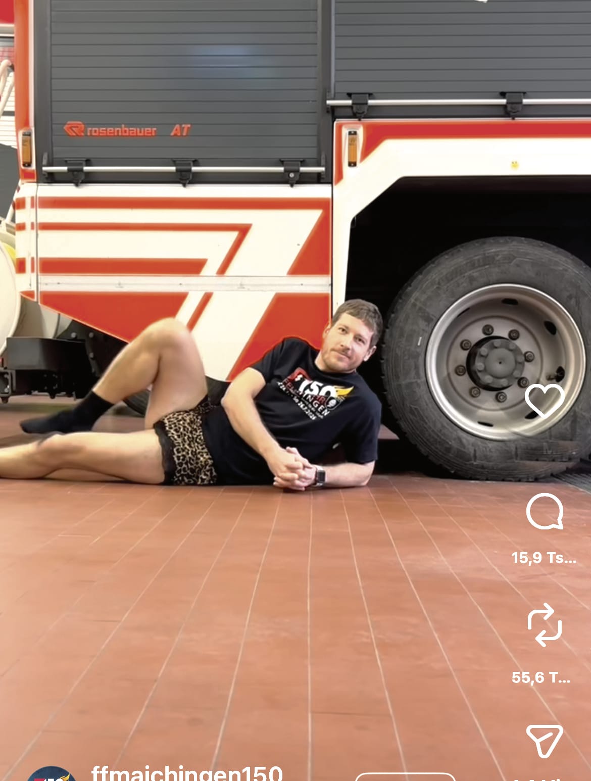 So endet das Video der Maichinger Feuerwehr: Ohne Uniform