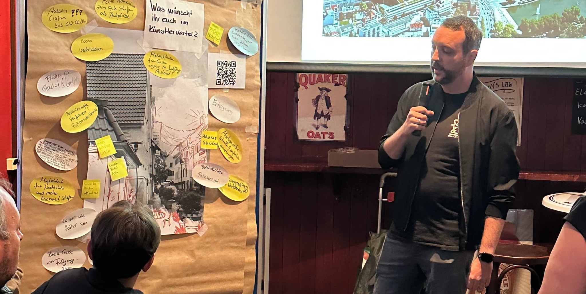 In dem O‘Donovan‘s Pub wurde über die Zukunft des Böblinger Künstlerviertels diskutiert. Bild: z