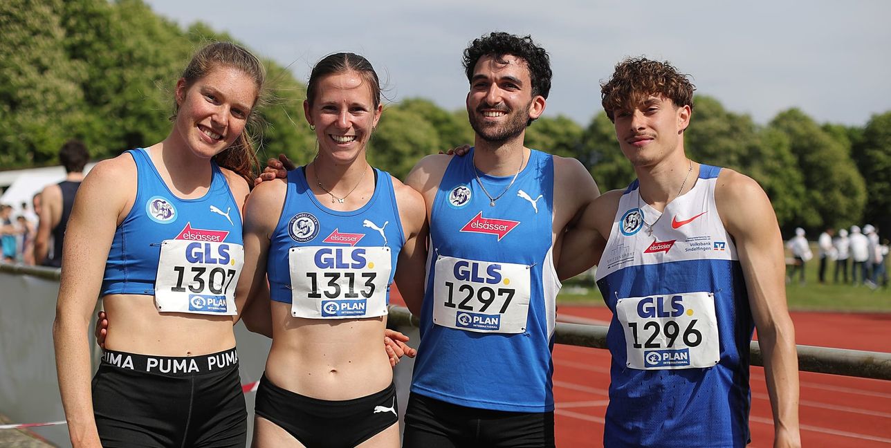 Vizemeister in Celle: Die Sindelfinger Mixed-Staffel in der Besetzung Lotta Mage, Sabrina Heil, David Tsimopoulos und Alexander Stepanov (von links).