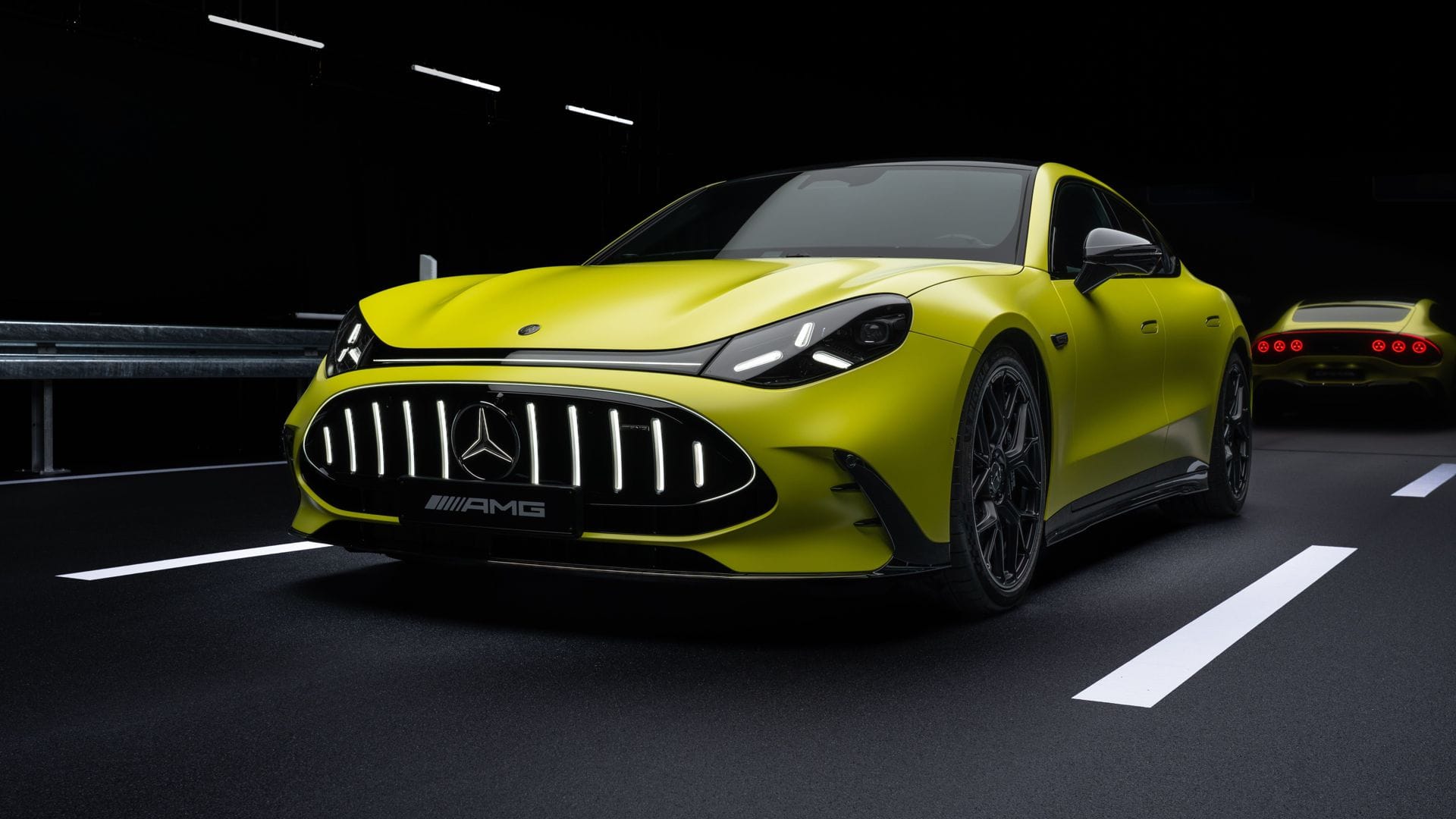 Das neue Mercedes-AMG GT 63 4-Türer Coupé ist das erste vollelektrische Serienfahrzeug der Sportwagenschmiede aus Affalterbach.