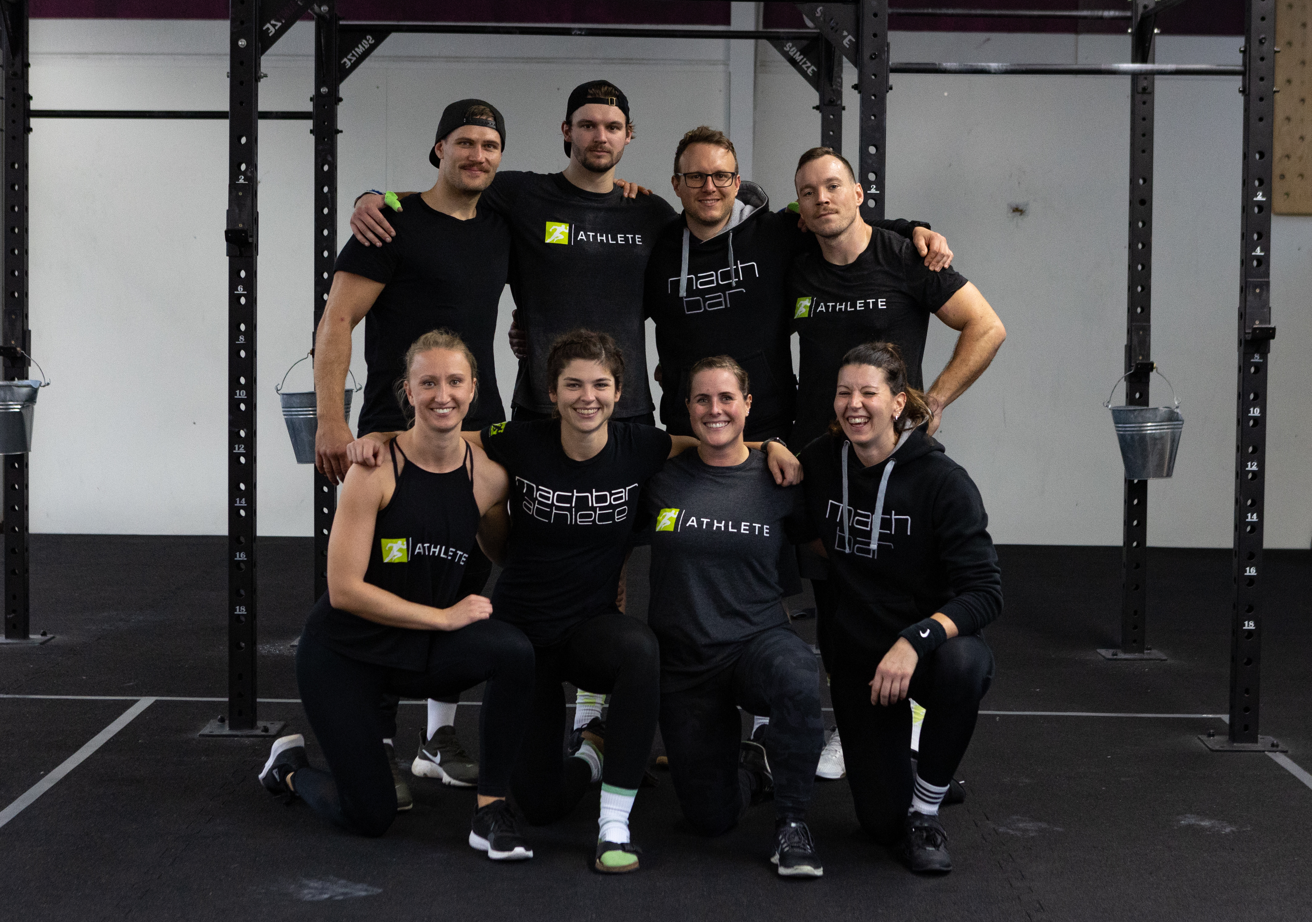 Starkes Machbar-Team: Tobias Schumacher, Christoph Siewert, Manuel Schwald, Simon Beuttler (hinten von links), Kirsten Monczkowski, Lena Helnerus, Lydia Schoenmakers, Christina Vossler (vonr von lionks).     Bild: Klein