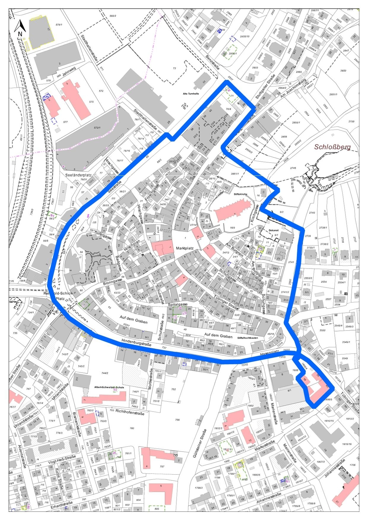 In Herrenberg darf in der gesamten Altstadt nicht geböllert werden.    Grafik: Stadt Herrenberg