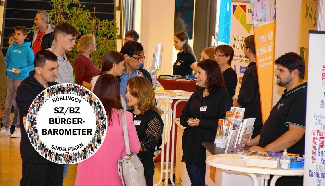 Für Betriebe wird es immer schwieriger, Ausbildungsplätze mit dem dafür passenden Nachwuchs besetzt zu bekommen. Umso mehr Bedeutung kommt deshalb der SZ/BZ-Azubi-Messe zu, die am 18. Februar zum 8. Mal stattfindet – diesmal in der Sindelfinger Stadthalle. Bild: Nüßle/Grafiken: Teufel
